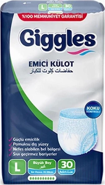 Giggles Yetişkin Emici Külot Large 30'lu - 1