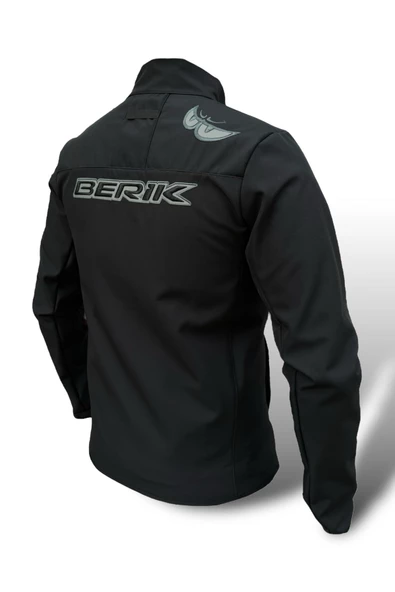 BERİK Berik Force Rüzgar Geçirmez Suya Dayanıklı Softshell Mont Siyah - 2