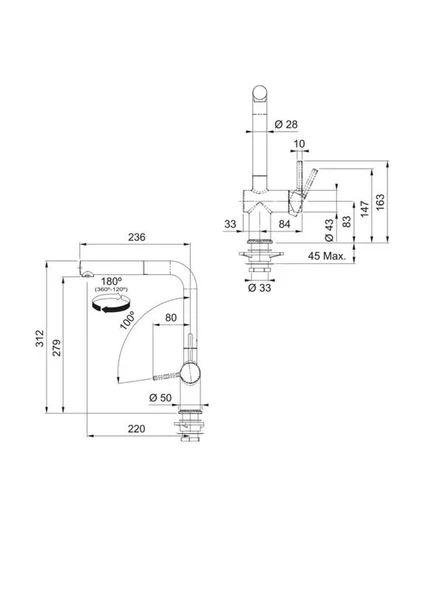 Urban Ubg 611-86 Bianco Granit Eviye, Active Plus Doccia 2.0 Batarya Seti - 5