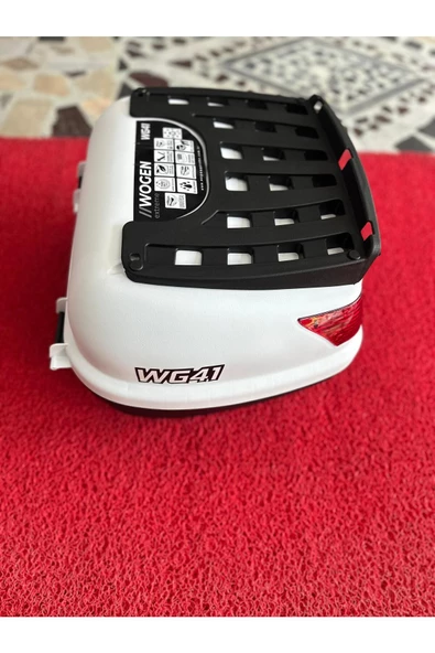 WOGEN  41 Litre Beyaz Wogen Motosiklet Arka Çanta - Resim 3