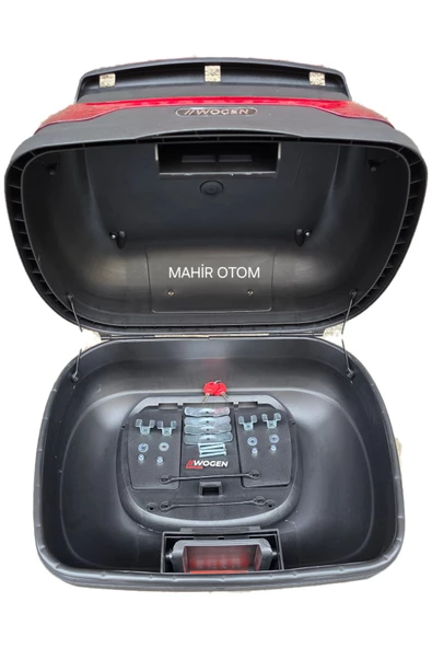 WOGEN  41 Litre Nardo Gri Sırt Dayamasız Motosiklet Arka Çanta Yeni Üretim - Resim 6