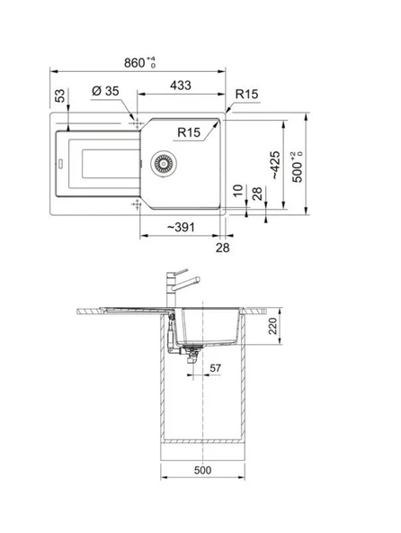 Urban Ubg 611-86 Bianco Granit Eviye, Active Plus Doccia 2.0 Batarya Seti - 4
