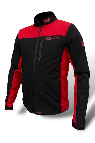 BERİK Berik Force Rüzgar Geçirmez Suya Dayanıklı Softshell Mont Kırmızı