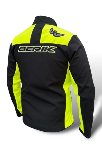 BERİK  Berik Force Rüzgar Geçirmez Suya Dayanıklı Softshell Mont Neon - 2