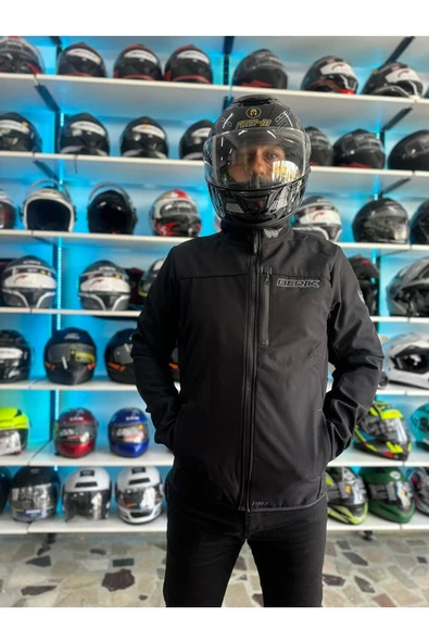BERİK Berik Force Rüzgar Geçirmez Suya Dayanıklı Softshell Mont Siyah - 3
