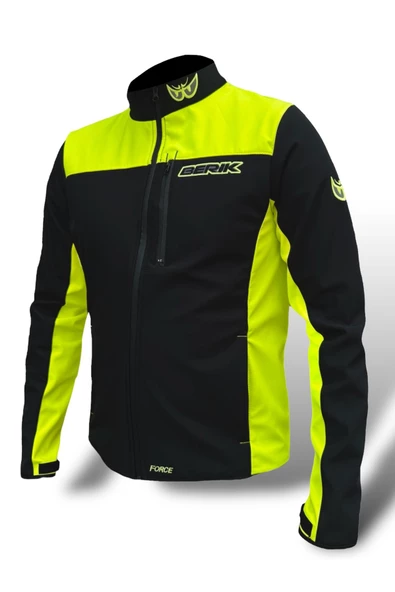 BERİK  Berik Force Rüzgar Geçirmez Suya Dayanıklı Softshell Mont Neon