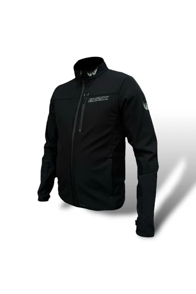 BERİK  FORCE RÜZGAR VE SU GEÇİRMEZ SOFTSHELL MOTOSİKLET MONTU SİYAH