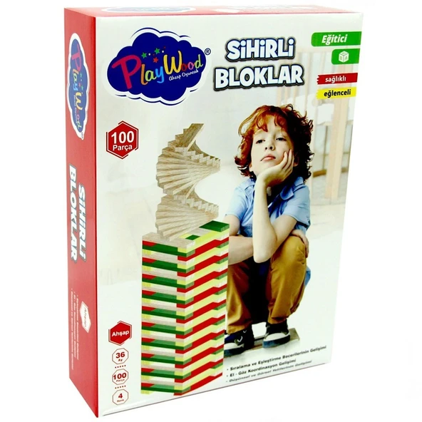 Nessiworld PlayWood Sihirli Bloklar 100 Parça 358 - 6