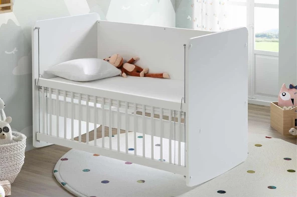 Nessiworld Babywhen Pratik Sallanır Anne Yanı Beşik 60x120 Beyaz - 2