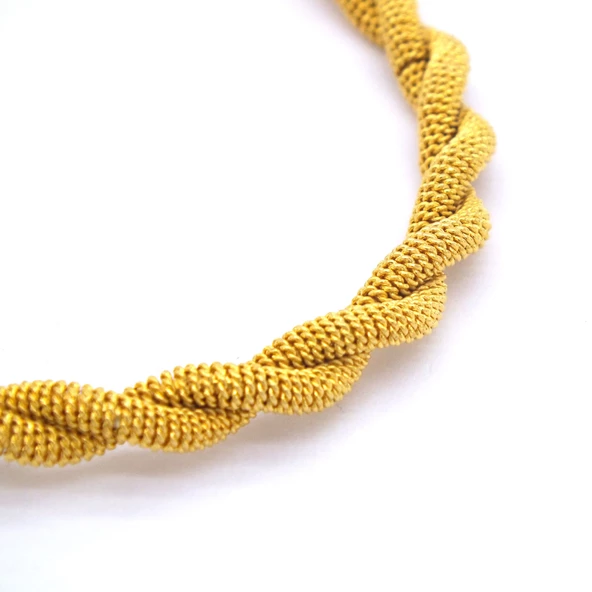 Altın Kaplama Taşlı Erzurum Burması Kelepçe - Resim 3