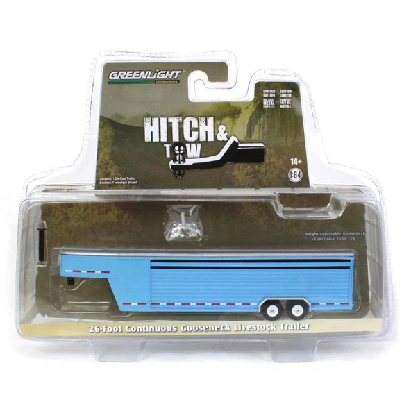 NessiWorld Greenlight 1:64 Hitch & Tow Trailers - 26-Foot Continuous Gooseneck 30422