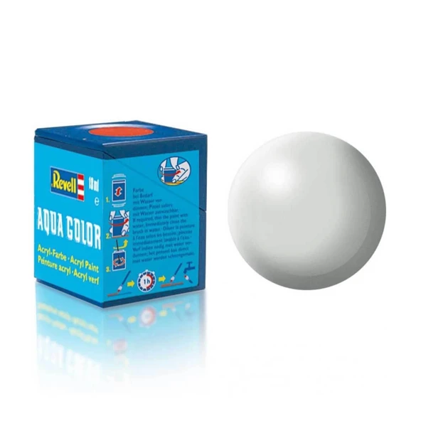 NessiWorld Revell 371 - Aqua Color Light Grey Silk - Mat Boya- 18 ml - 2