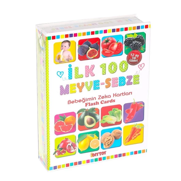 Nessiworld 1765 FLASH CARD İLK 100 MEYVELER EĞİTİCİ KARTLAR