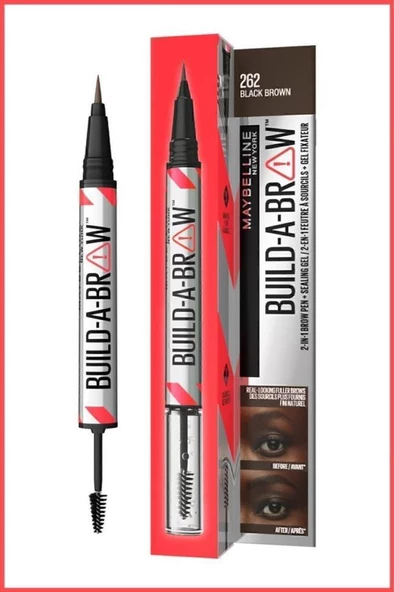 Maybelline New York Build a Brow 2in1 Kaş Kalemi ve Jeli Black Brown - 2