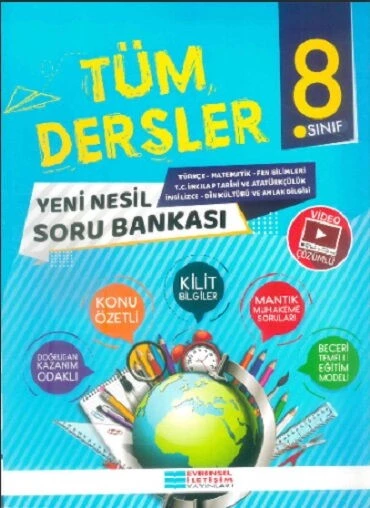 8.Sınıf Tüm Dersler Yeni Nesil Soru Bankası Evrensel İletişim Yayınları