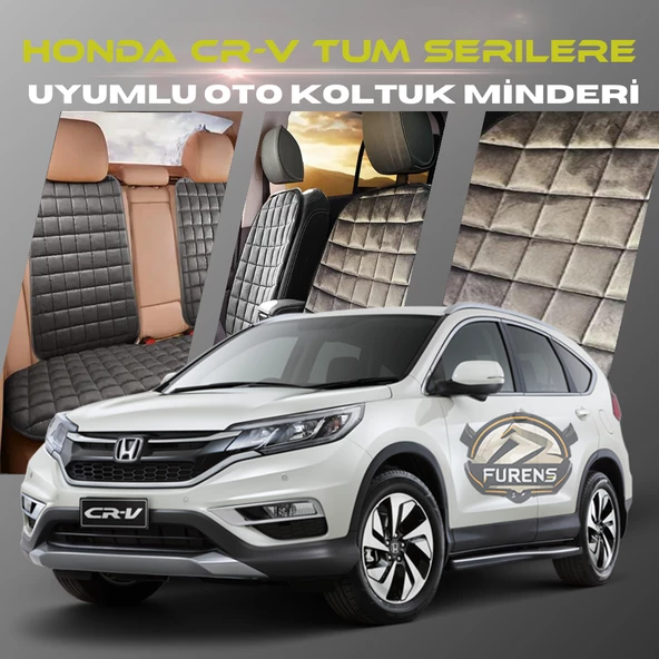 Honda Cr-V Antrasit Renk Tay Tüyü Cepli & Terletmez Sırtlı Oto Koltuk Minder Seti - Koltuk Koruma Kılıfı (ÖN & ARKA TAM SET) ürün görseli 1