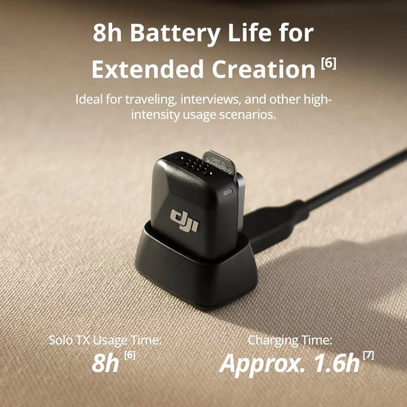 DJI Mic Mini Transmitter (Infinity Black) - Resim 6