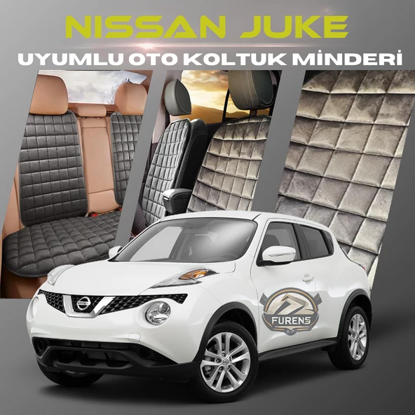 Nissan Juke Antrasit Renk Tay Tüyü Cepli & Terletmez Sırtlı Oto Koltuk Minder Seti - Koltuk Koruma Kılıfı (ÖN & ARKA TAM SET) ürün görseli 1