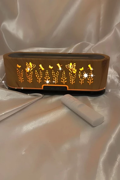 Difüzör Buhar Makinası Hava Temizleyici Çiçekli Led Işıklı Soğuk Buhar Nemlendirici 3D Kademeli kumandalı - 7