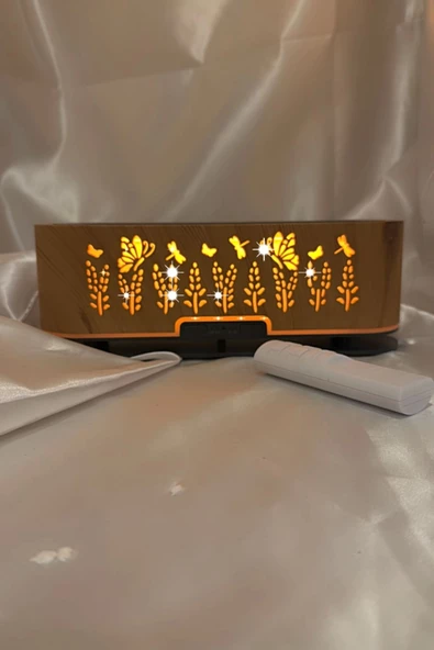 Difüzör Buhar Makinası Hava Temizleyici Çiçekli Led Işıklı Soğuk Buhar Nemlendirici 3D Kademeli kumandalı - 6