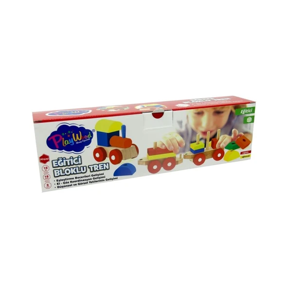 Nessiworld PlayWood Eğitici Ahşap Bloklu Bultak Tren 351 - 6