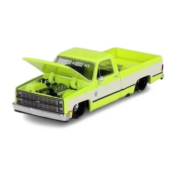 Nessiworld  Mini GT 1/64 Chevrolet Silverado KAIDO Flo Yellow V1 - Resim 6