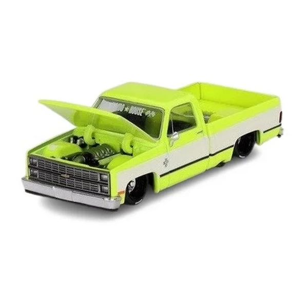 Nessiworld  Mini GT 1/64 Chevrolet Silverado KAIDO Flo Yellow V1 - Resim 2