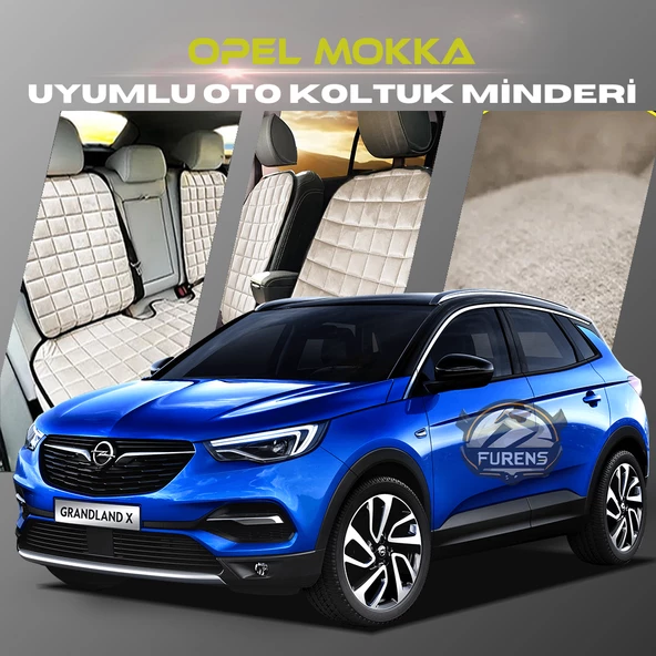 Opel Mokka Bej Renk Tay Tüyü Cepli & Terletmez Sırtlı Oto Koltuk Minder Seti - Koltuk Koruma Kılıfı (ÖN & ARKA TAM SET) - 1