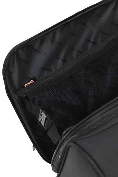 Fossil Macbook Air - Macbook Pro 15.6&16 İnç Uyumlu Laptop Bölmeli Kabin Boy Pilot Valiz Siyah FSL031 - 6