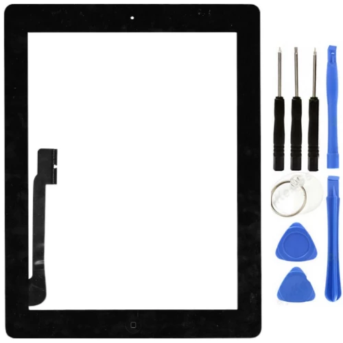 iPad 3.Nesil A1403-A1416-A1430 Uyumlu Home Tuşlu Dokunmatik Siyah + Tamir Seti