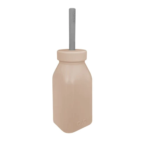 Nessiworld Oioi Şişe + Pipet 200ml Bubble Beige / Powder Grey - 2