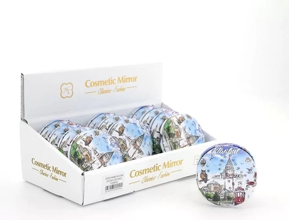 Taşlı İstanbul Tasarımı El Aynası Kalın Alk2492 ürün görseli