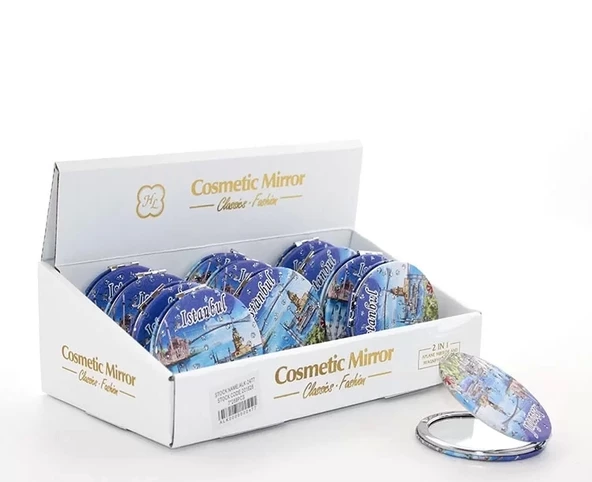 Taşlı İstanbul Tasarımı El Aynası İnce Alk2477 ürün görseli