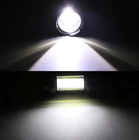 Wuben Wb-017 Zoomlu Şarjlı Cob Led Güçlü El Feneri - Resim 5