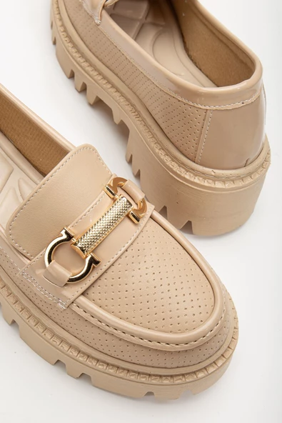 Benaz Nude Toka Detaylı Oxford Ayakkabı - Resim 3