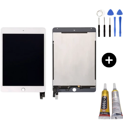 iPad Mini 4 A1538-A1550 Uyumlu Servis Lcd Dokunmatik Full Beyaz + Montaj Seti