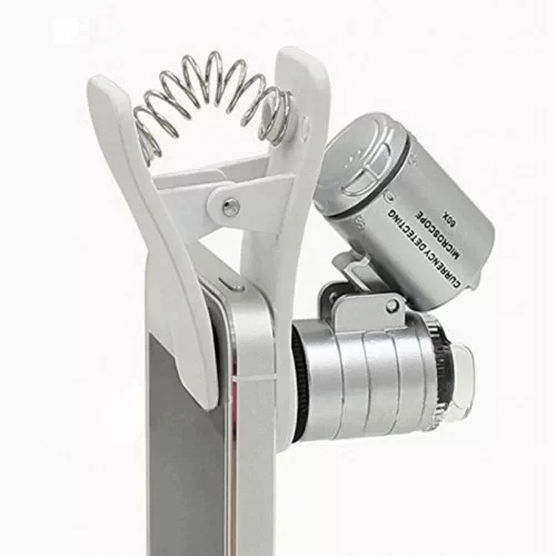 Evrensel Led Işıklı Mini Cep Mikroskobu, Tüm Kameralı Telefonlar Için No:9882w - 4