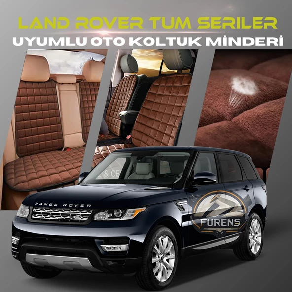Land Rover Tüm Seriler  Kahverengi Renk Tay Tüyü Cepli & Terletmez Sırtlı Oto Koltuk Minder Seti - Koltuk Koruma Kılıfı (ÖN & ARKA TAM SET) ürün görseli 1