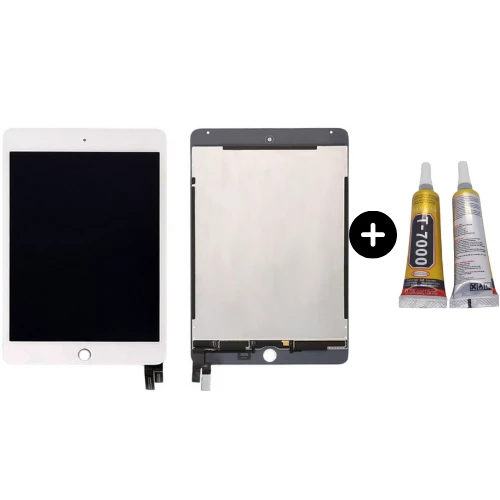 iPad Mini 4 A1538-A1550 Uyumlu HK Lcd Dokunmatik Full Beyaz + B7000