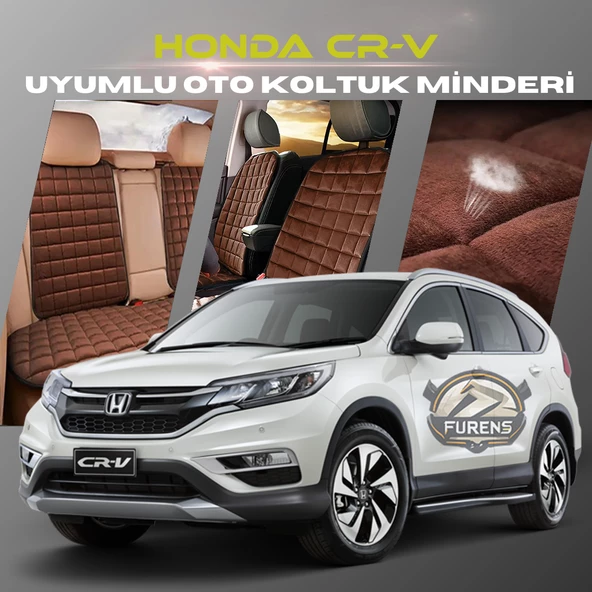 Honda Cr-v Kahverengi Renk Tay Tüyü Cepli & Terletmez Sırtlı Oto Koltuk Minder Seti - Koltuk Koruma Kılıfı (ÖN & ARKA TAM SET) ürün görseli 1
