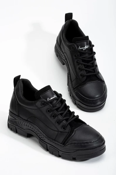 Siyah Kadın Sneaker Günlük Ayakkabı - 2
