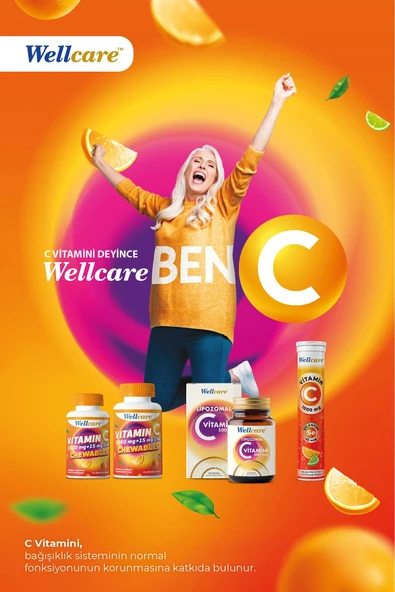 Wellcare Vitamin C & Çinko Çiğneme Tablet - 30 Tablet - Resim 3