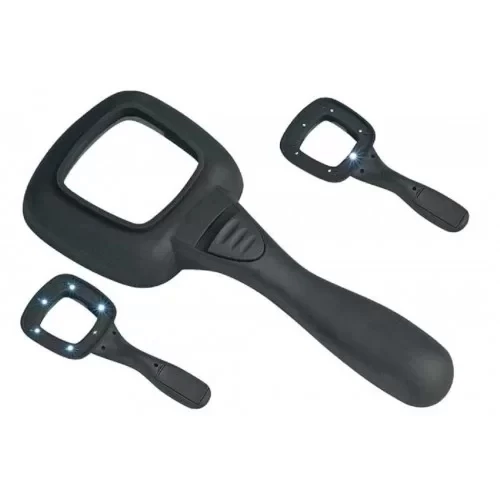 6 Ledli Ve Mor Işıklı Büyüteç 60mm - Resim 4