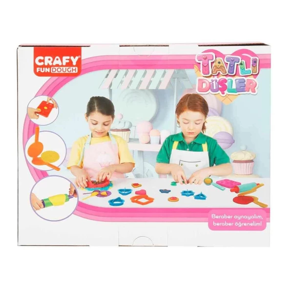 Nessiworld 3493 Crafy Tatlı Düşler Oyun Hamuru Seti 200 g 22 Parça -Sunman - 3