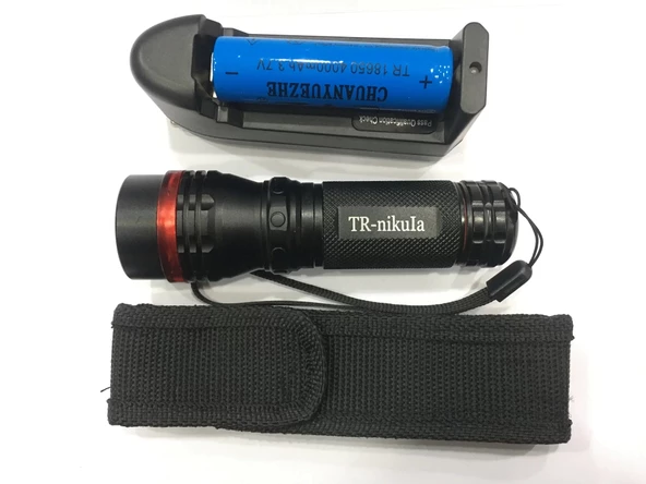 Beyaz Led Işıklı ,şarjlı Pil,şarj Cıhazlı El Fener 620 ürün görseli