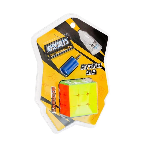 Nessiworld 31021 QY 3X3 Speed Küp Kartela Seti Yağ+Tornavida - 3