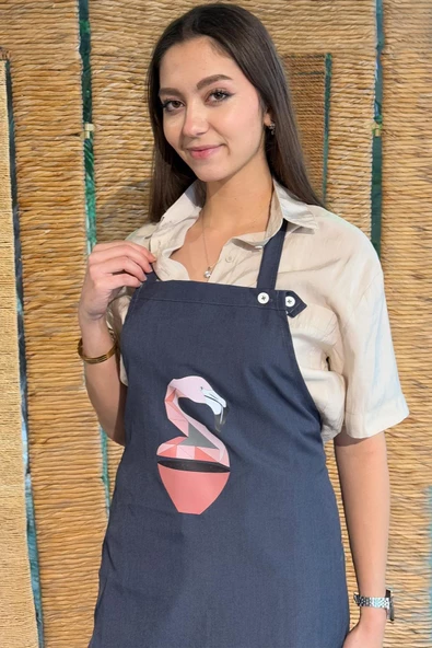 Renkli Stylish Atölye Önlüğü - Flamora - Resim 3