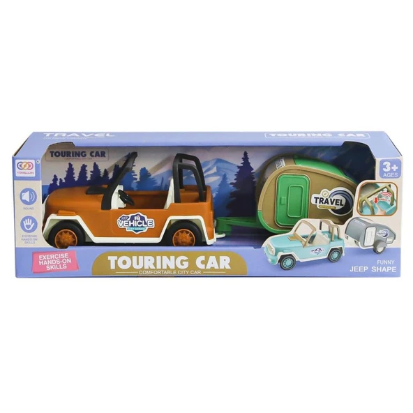 NessiWorld SS113A-SS113C Çekme Karavan Sesli Safari Araba -Birliktoys - 6