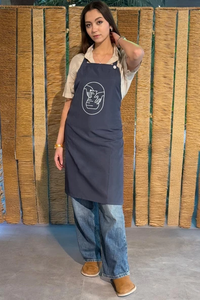 Renkli Stylish Atölye Önlüğü - Handora - Resim 2