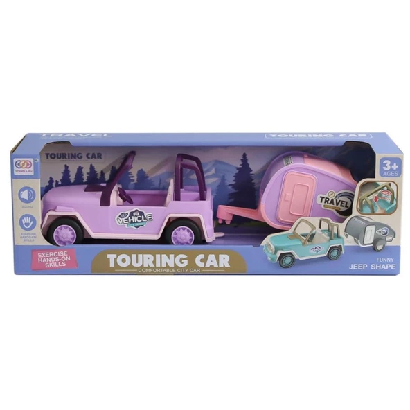 NessiWorld SS113A-SS113C Çekme Karavan Sesli Safari Araba -Birliktoys - 2